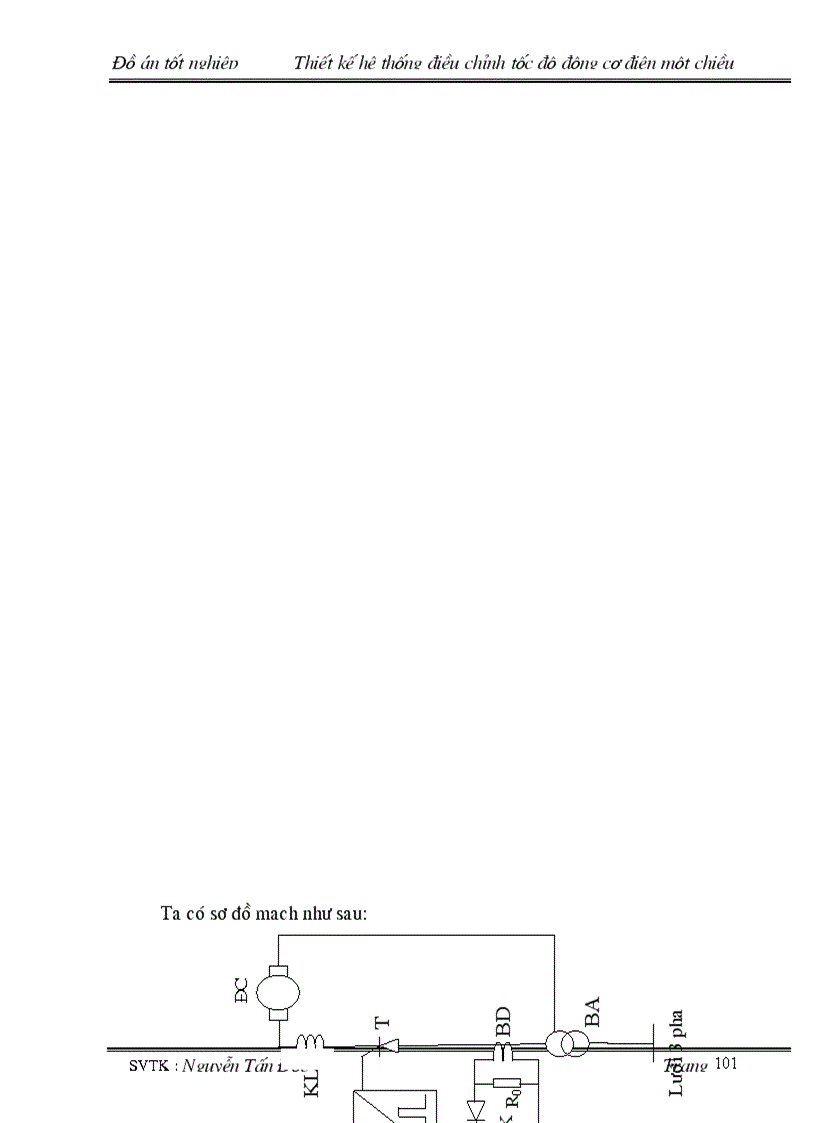 image for page Thiết kế hệ thống điều chỉnh tốc độ động cơ điện 1 chiều