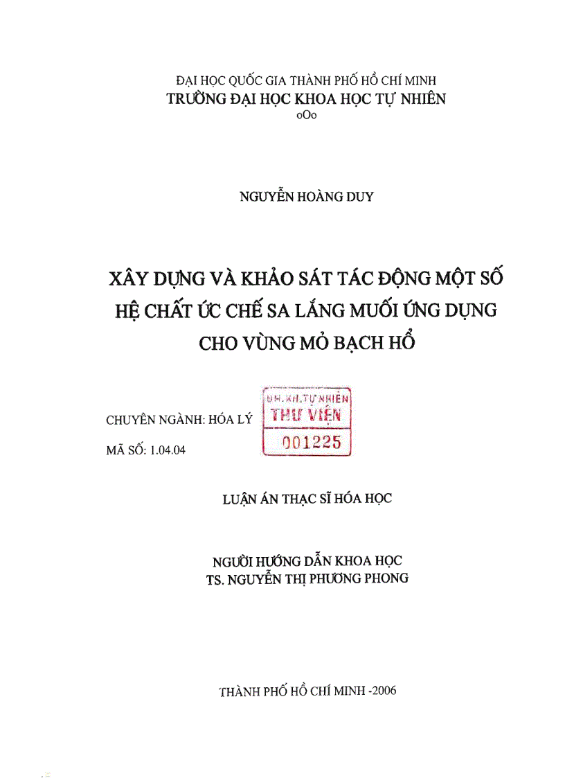 image for page Xây dựng và khảo sát tác động một số hệ chất ức chế sa lăng muối ứng dụng cho vùng mỏ bạch hổ