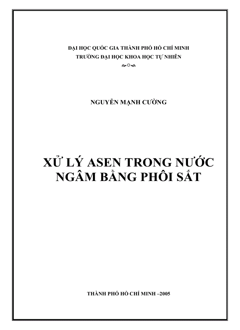 image for page Xử lý asen trong nước ngâm bằng phôi sắt