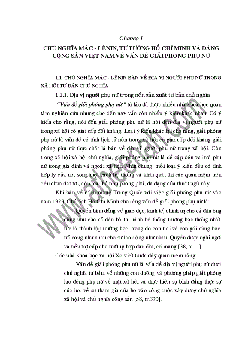 image for page Giải phóng phụ nữ từ quan điểm chủ nghĩa Mác Lênin đến tư tưởng Hồ Chí Minh quan điểm của Đảng Cộng sản Việt Nam và thực tiễn ở nước ta