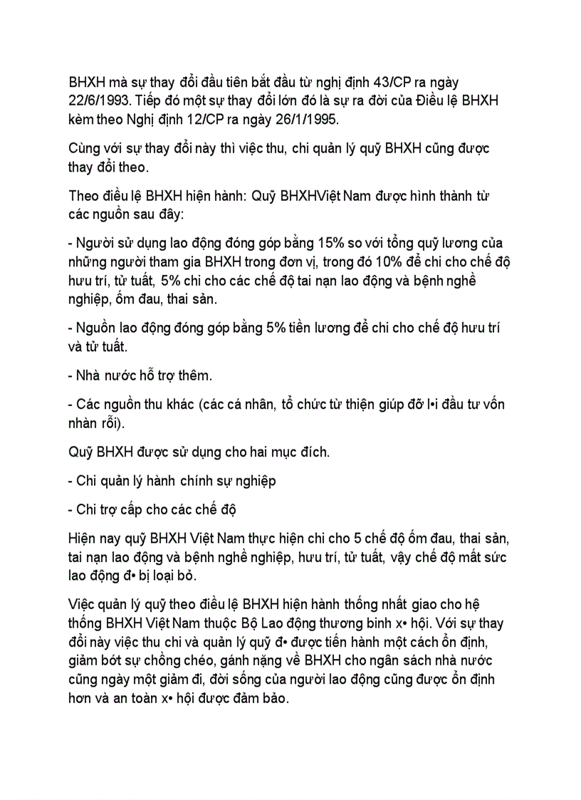 image for page Vấn đề về quản lý và thu ci quỹ bảo hiểm xã hội ở Việt Nam