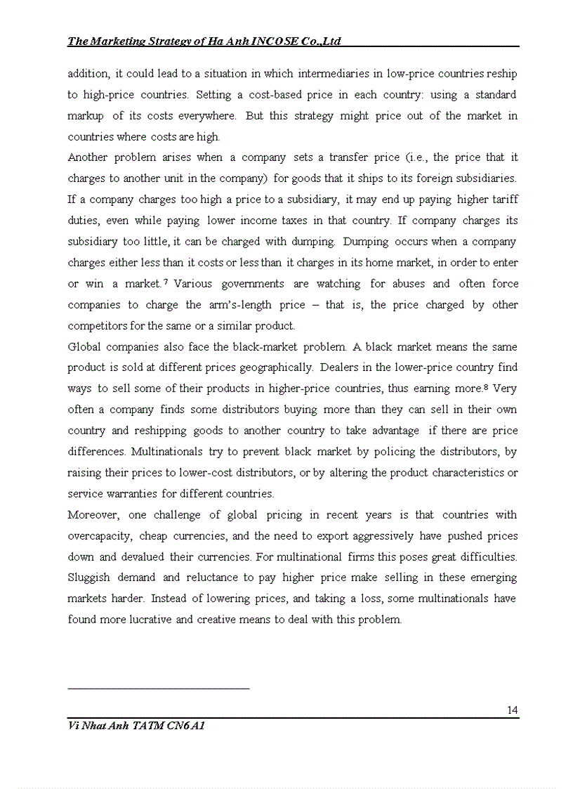 image for page The Marketing Strategy of Ha Anh INCOSE Co Ltd