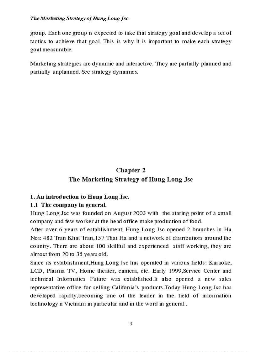 image for page The Marketing Strategy of Hung Long Jsc