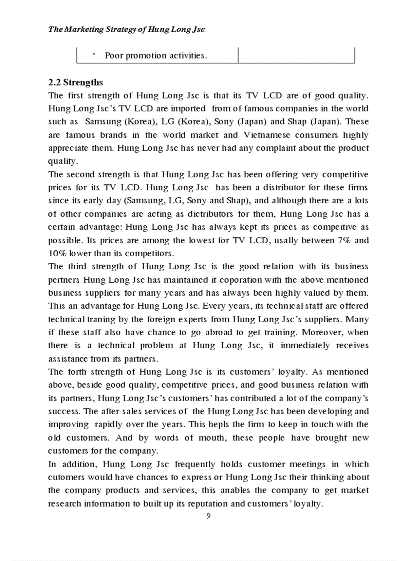 image for page The Marketing Strategy of Hung Long Jsc