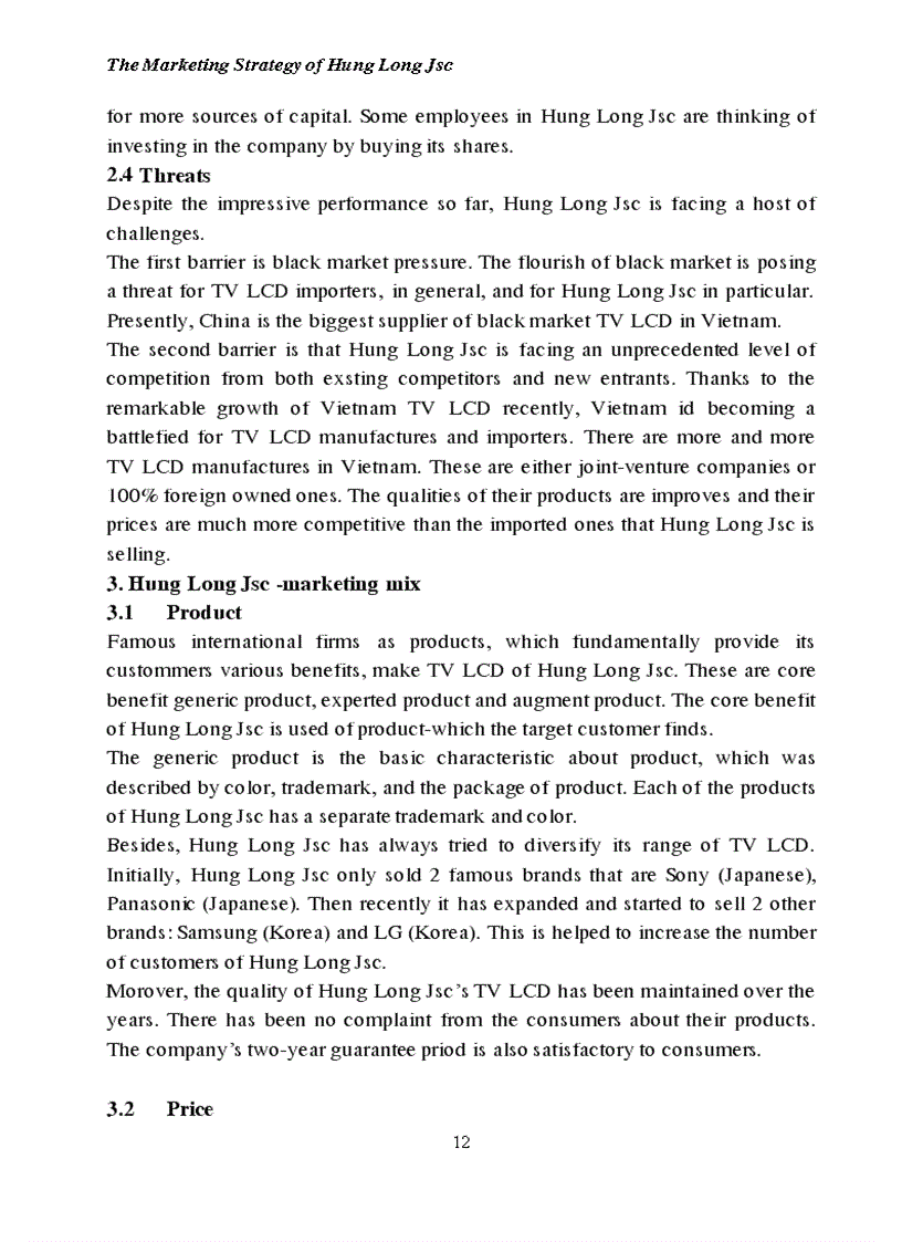 image for page The Marketing Strategy of Hung Long Jsc