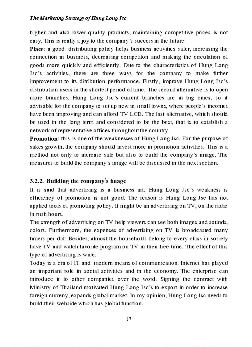 image for page The Marketing Strategy of Hung Long Jsc