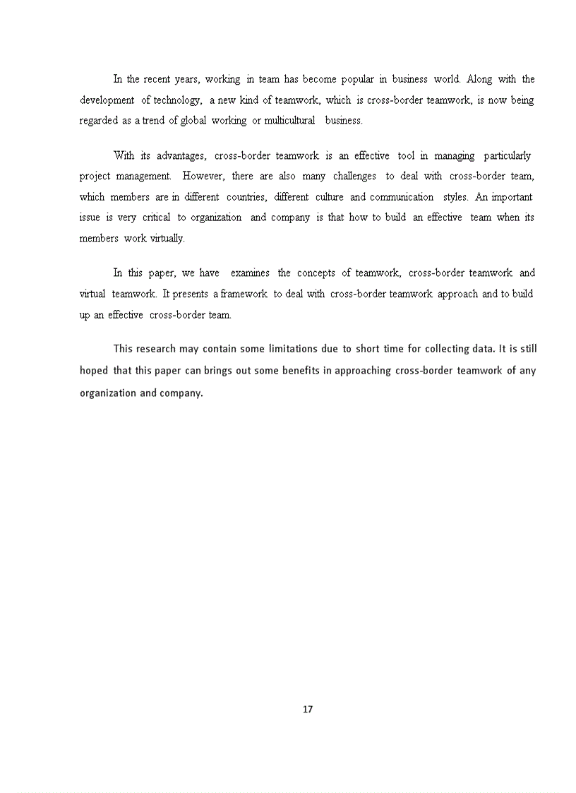 image for page Dealing with cross border teamwork approach