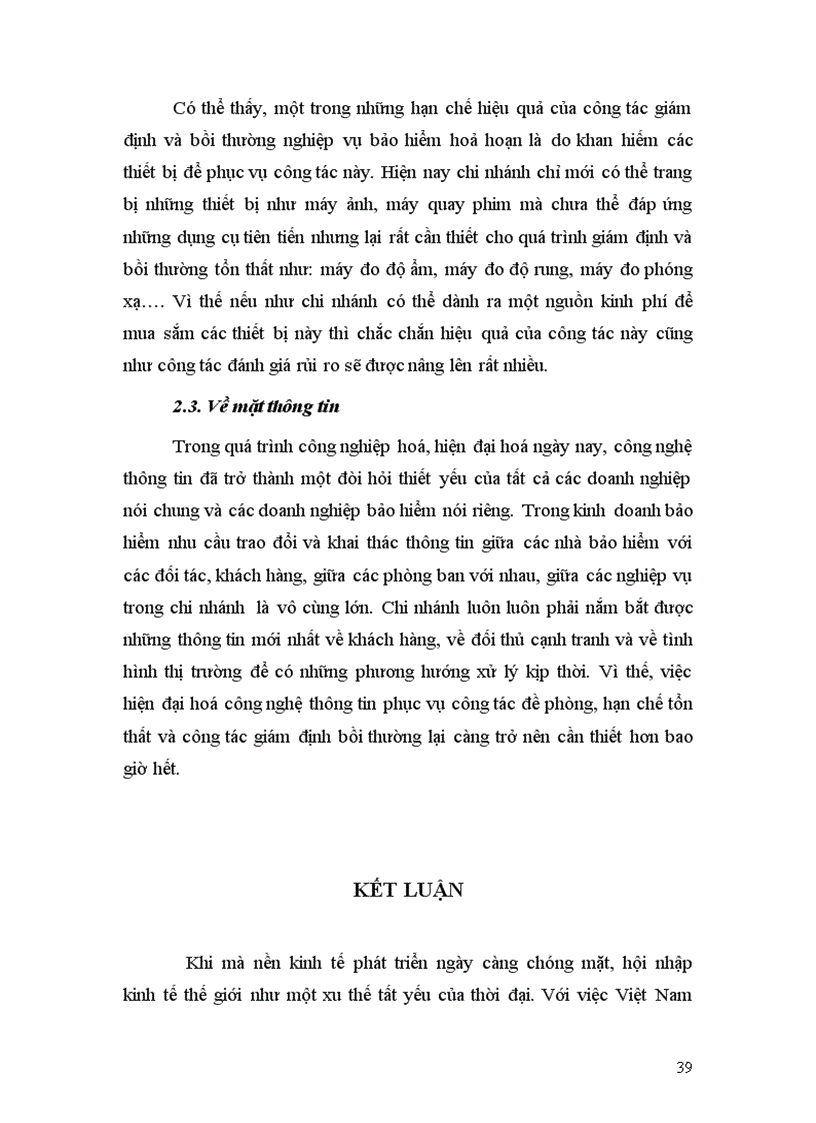 image for page Thực trạng công tác giám định và bồi thường tồn thất nghiệp vụ bảo hiểm hoả hoạn tại chi nhánh bảo hiểm pjico thăng long giai đoạn 2007 2009