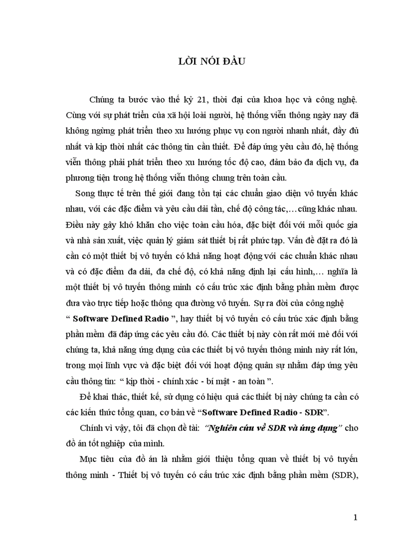 image for page Đồ Án Tốt Nghiệp Nghiên cứu về sdr và ứng dụng