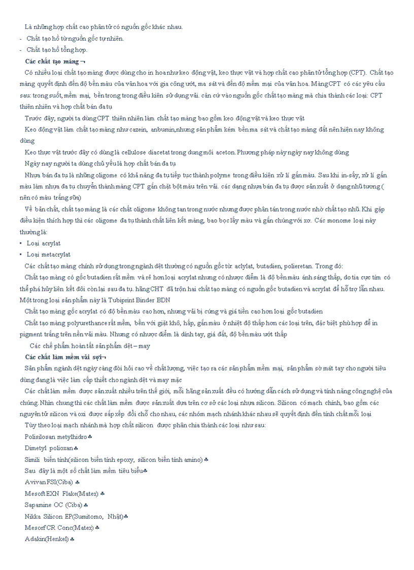 image for page Một số hóa chất sử dụng trong ngành dệt nhuộm