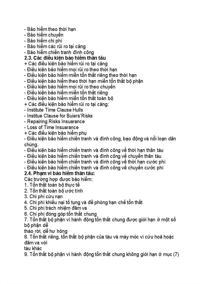 image for page Tiểu luận Thị trường bảo hiểm thân tàu tại Việt Nam