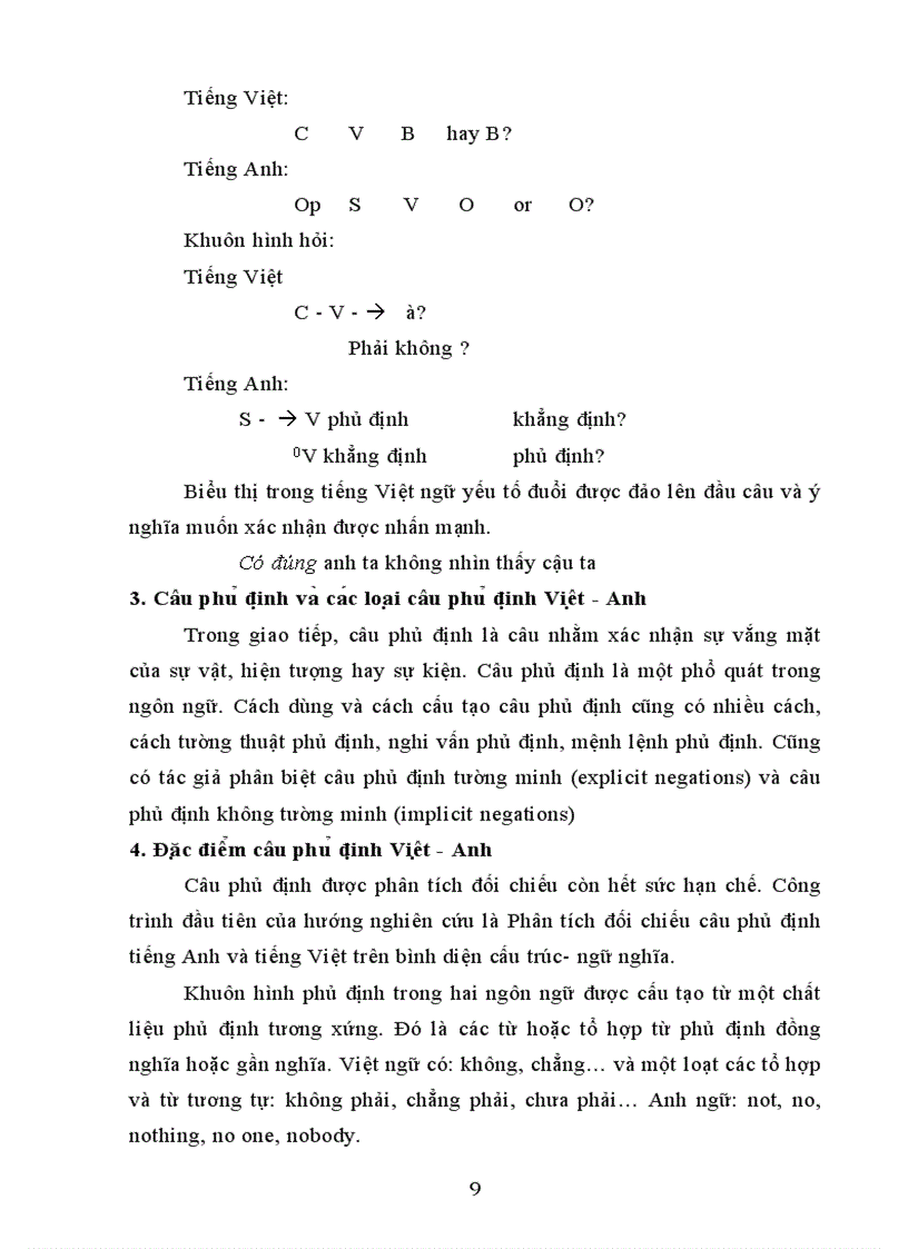 image for page Đối chiếu câu phủ định việt anh