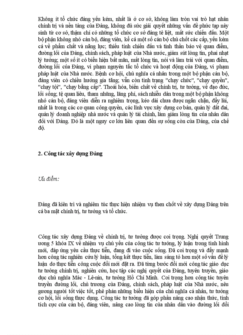 image for page Báo cáo của Ban Chấp hành T Ư Đảng khóa IX về Công tác xây dựng Đảng tại Đại hội X của Đảng