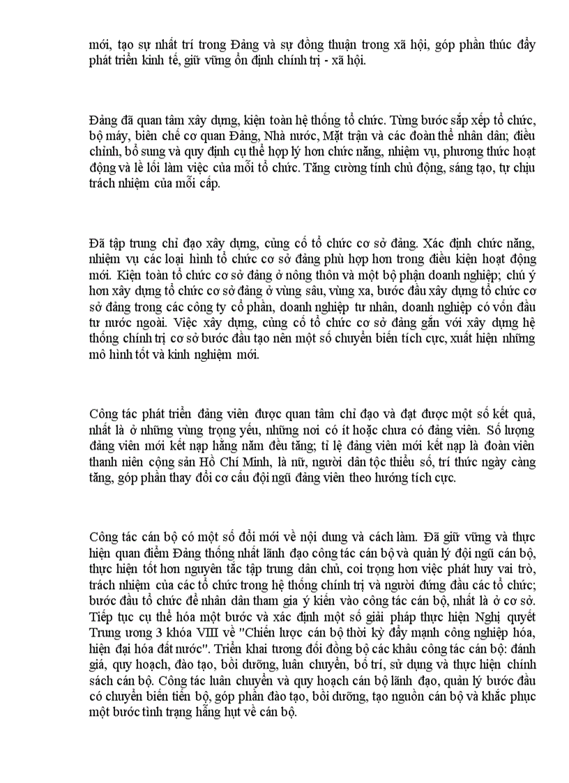 image for page Báo cáo của Ban Chấp hành T Ư Đảng khóa IX về Công tác xây dựng Đảng tại Đại hội X của Đảng