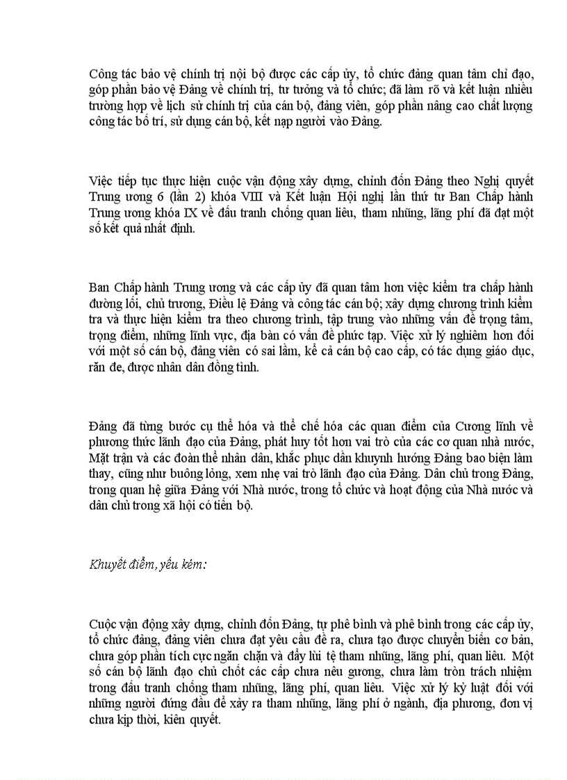 image for page Báo cáo của Ban Chấp hành T Ư Đảng khóa IX về Công tác xây dựng Đảng tại Đại hội X của Đảng