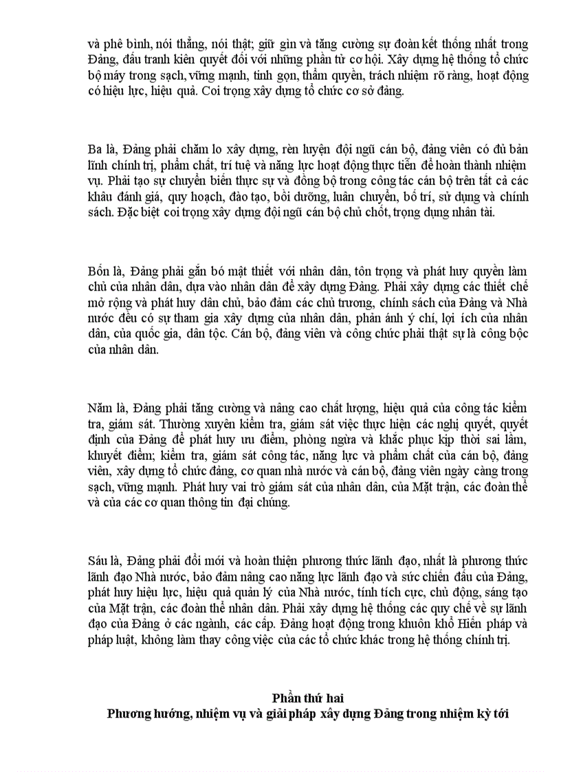 image for page Báo cáo của Ban Chấp hành T Ư Đảng khóa IX về Công tác xây dựng Đảng tại Đại hội X của Đảng