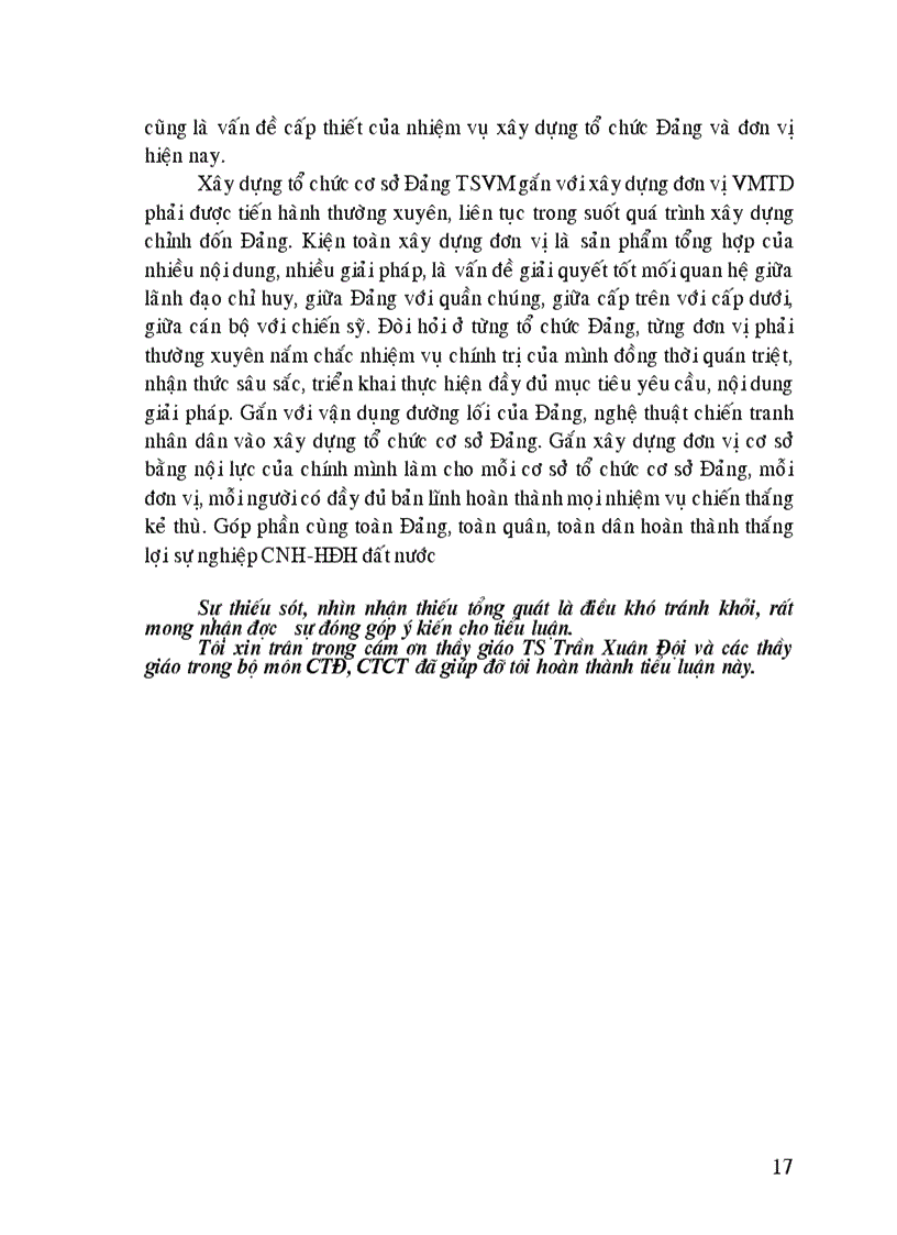 image for page Xây dựng đảng bộ trong sạch vững mạnh gắn với xây dựng đơn vị vững mạnh toàn diện