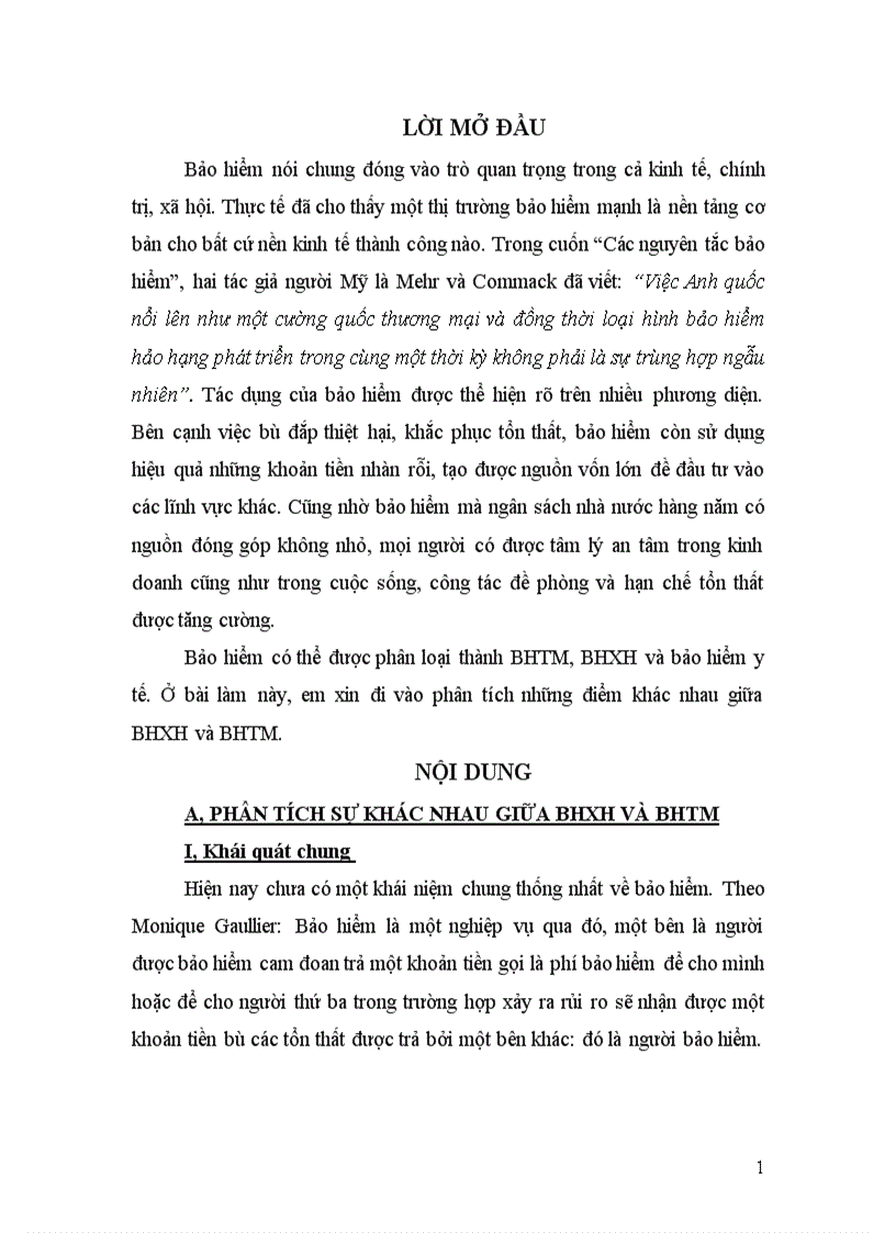 image for page Phân tích sự khác nhau giữa bảo hiểm xã hội và bảo hiểm thương mại