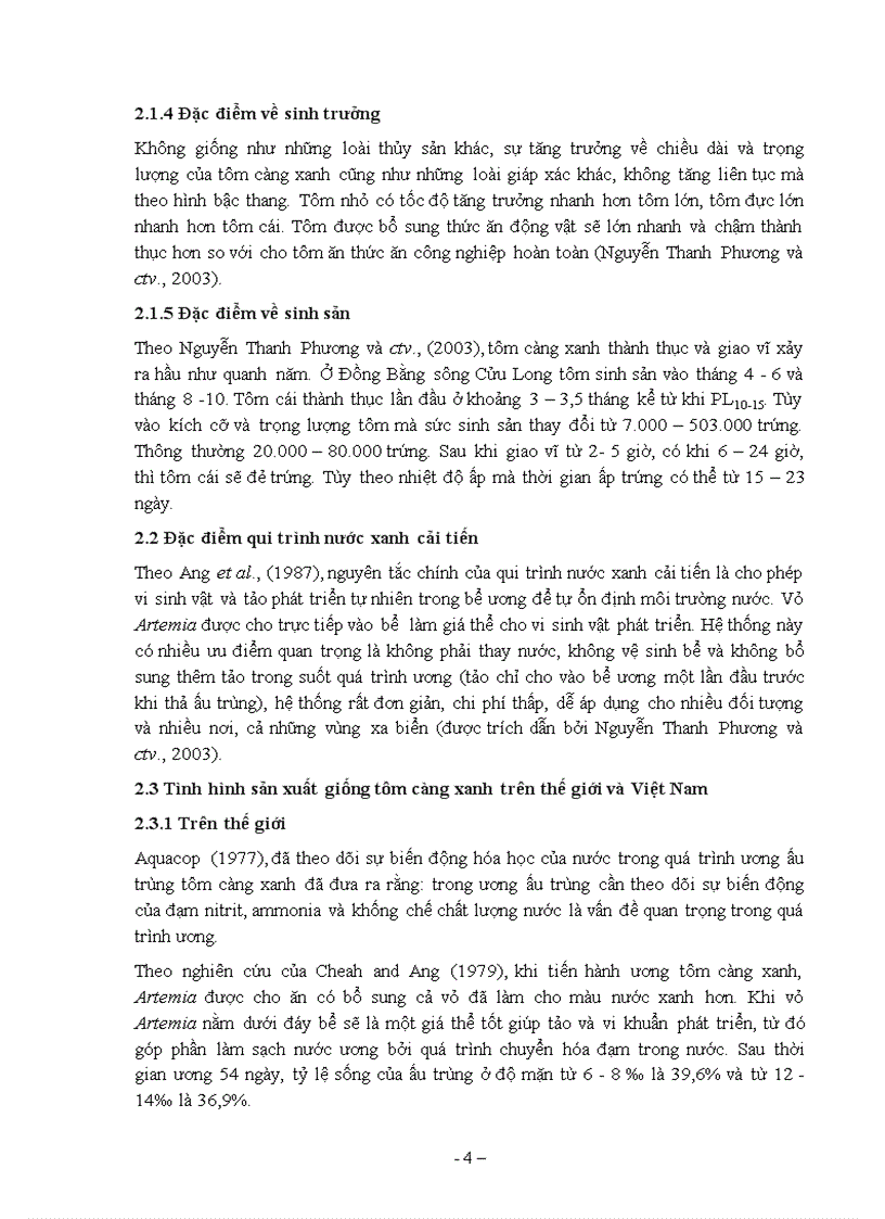 image for page Luâ n văn Ảnh hưởng của chế phẩm sinh học cải thiện môi trường nước ương ấu trùng tôm càng xanh theo qui trình nước xanh cải tiến 201