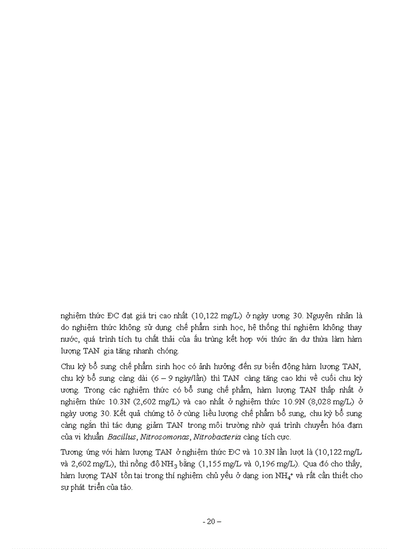 image for page Luâ n văn Ảnh hưởng của chế phẩm sinh học cải thiện môi trường nước ương ấu trùng tôm càng xanh theo qui trình nước xanh cải tiến 201
