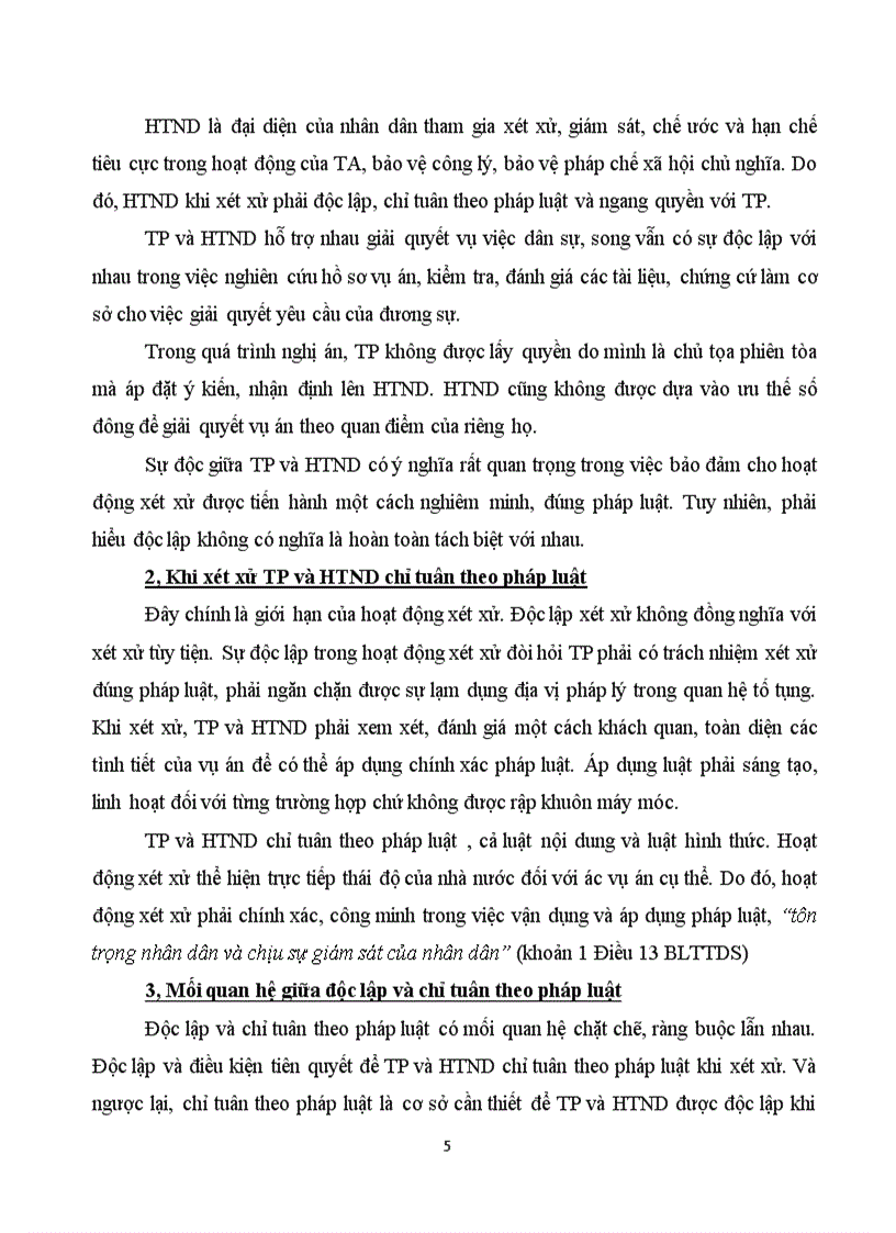 image for page Nguyên tắc Thẩm phán Hội thẩm nhân dân độc lập và chỉ tuân theo pháp luật trong tố tụng dân sự và việc đảm bảo thực hiện nguyên tắc này