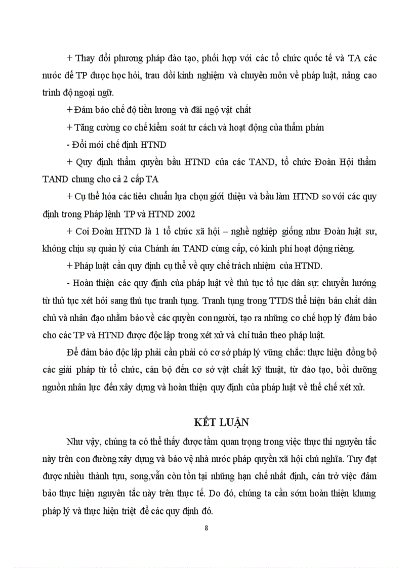 image for page Nguyên tắc Thẩm phán Hội thẩm nhân dân độc lập và chỉ tuân theo pháp luật trong tố tụng dân sự và việc đảm bảo thực hiện nguyên tắc này