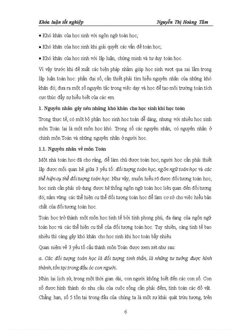 image for page KHÓA LUẬN TỐT NGHIỆP ĐHSP TOÁN HUẾ Giúp học sinh trung học phổ thông THPT vượt qua những sai lầm trong lập luận toán học phần đại số