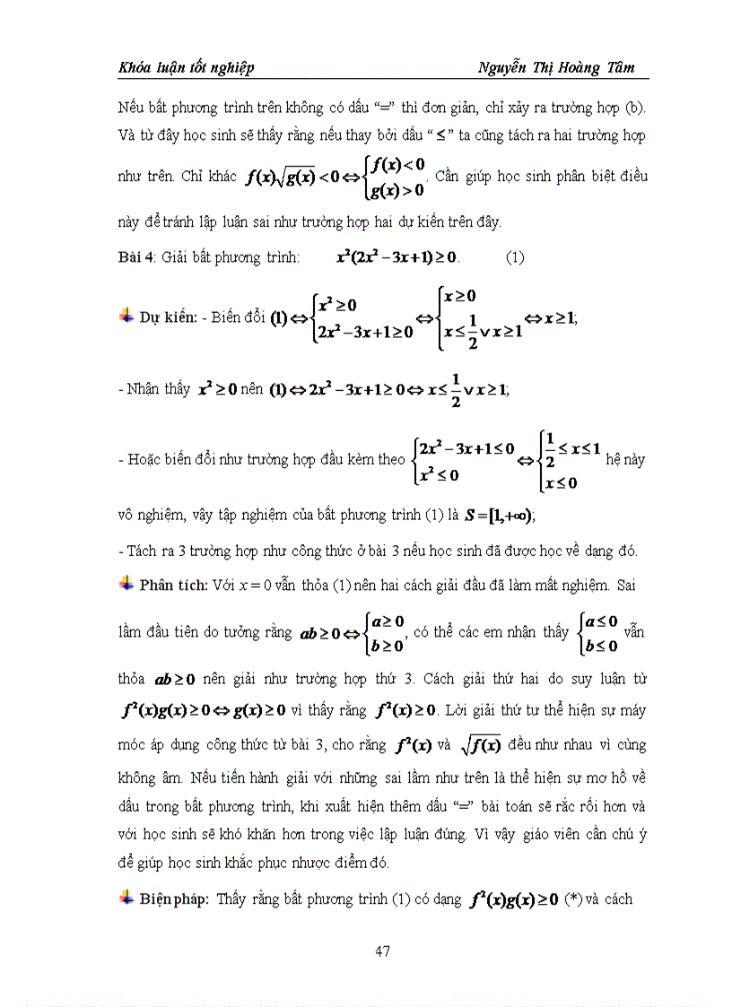 image for page KHÓA LUẬN TỐT NGHIỆP ĐHSP TOÁN HUẾ Giúp học sinh trung học phổ thông THPT vượt qua những sai lầm trong lập luận toán học phần đại số