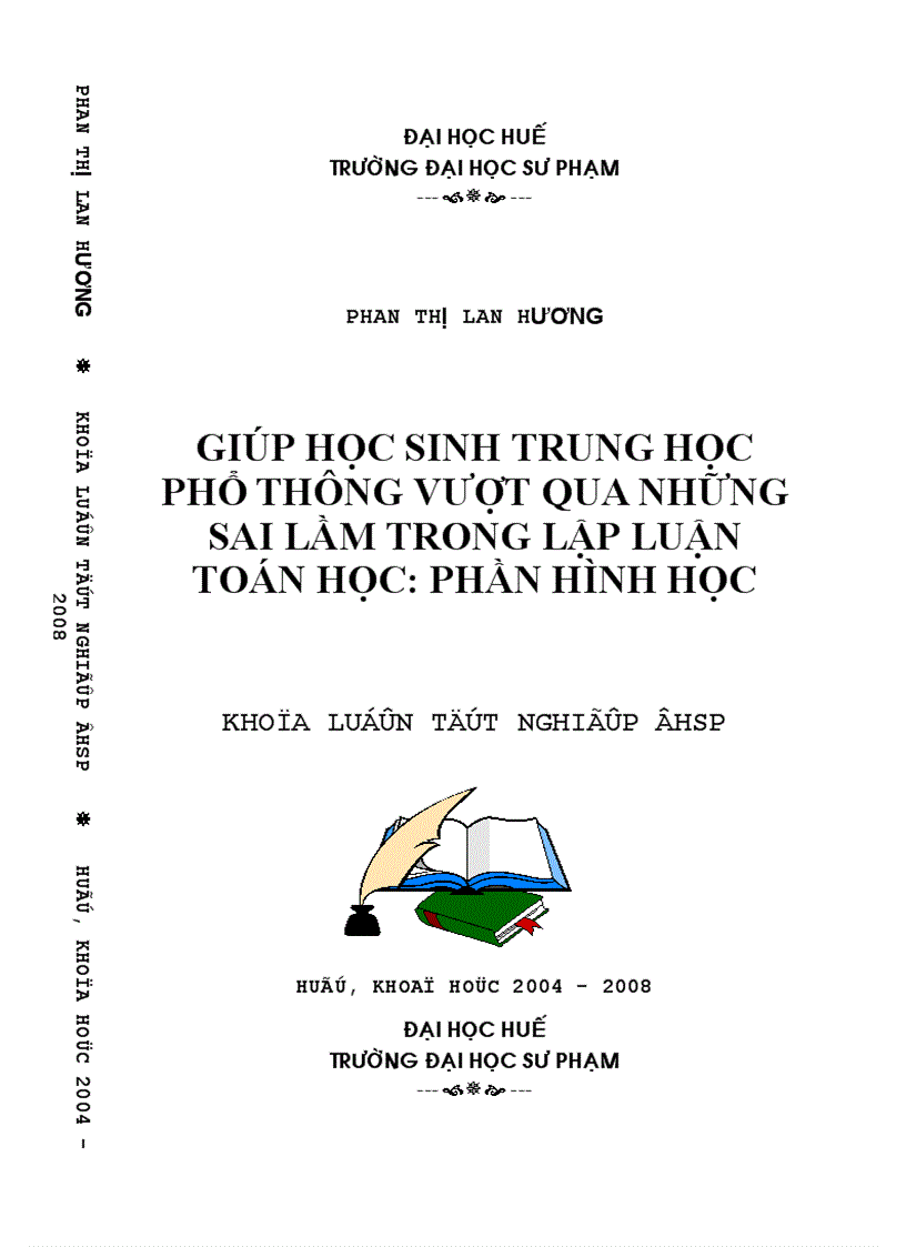 image for page KHÓA LUẬN TỐT NGHIỆP ĐHSP TOÁN HUẾ Giúp học sinh vượt qua những sai lầm trong lập luận toán học PHẦN HÌNH HỌC