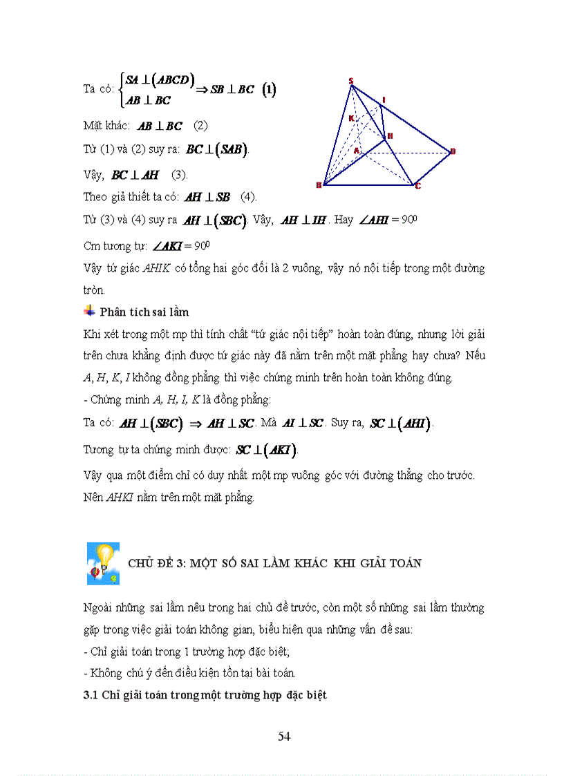 image for page KHÓA LUẬN TỐT NGHIỆP ĐHSP TOÁN HUẾ Giúp học sinh vượt qua những sai lầm trong lập luận toán học PHẦN HÌNH HỌC