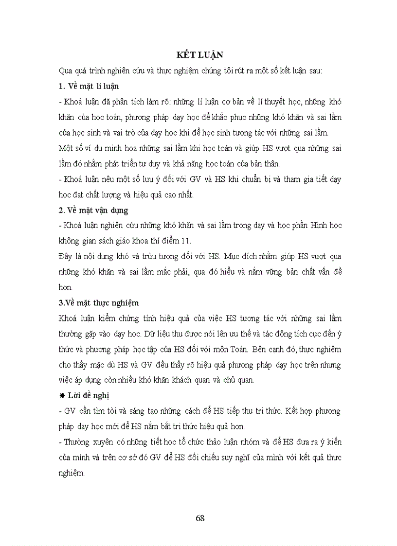 image for page KHÓA LUẬN TỐT NGHIỆP ĐHSP TOÁN HUẾ Giúp học sinh vượt qua những sai lầm trong lập luận toán học PHẦN HÌNH HỌC