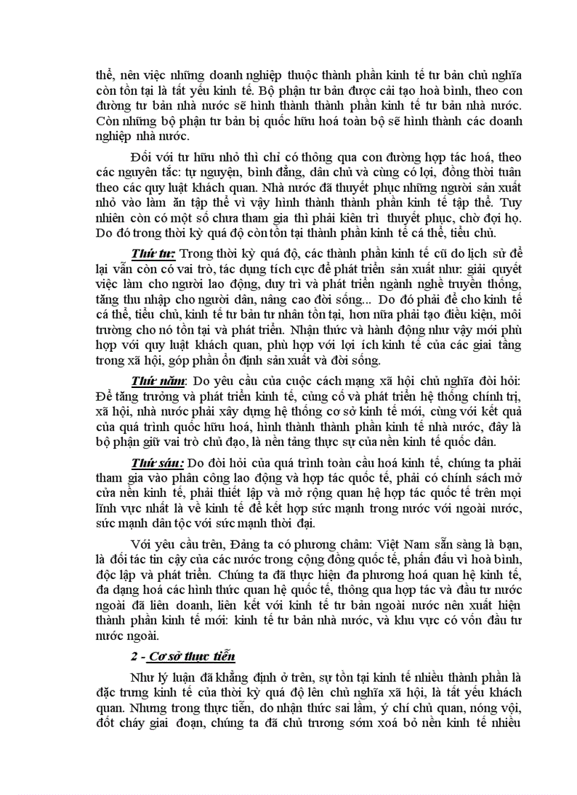 image for page Cơ sở lý luận và thực tiễn tồn tại nền kinh tế nhiều thành phần trong thời kỳ quá độ lên chủ nghĩa xã hội ở Việt Nam và nhận thức mới về vai trò chủ đạo của thành phần kinh tế