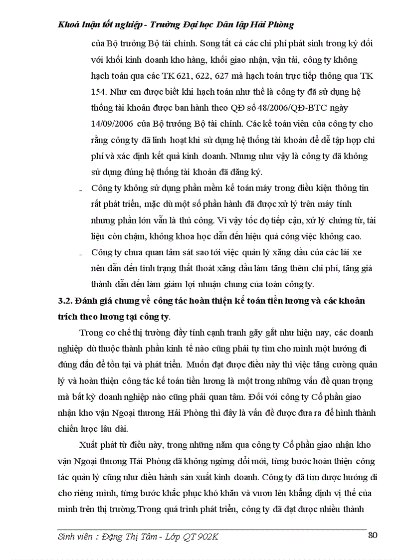 image for page Hoàn thiện công tác kế toán tiền lương và các khoản trích theo lương tại Công ty Cổ phần giao nhận kho vận Ngoại thương Hải Phòng