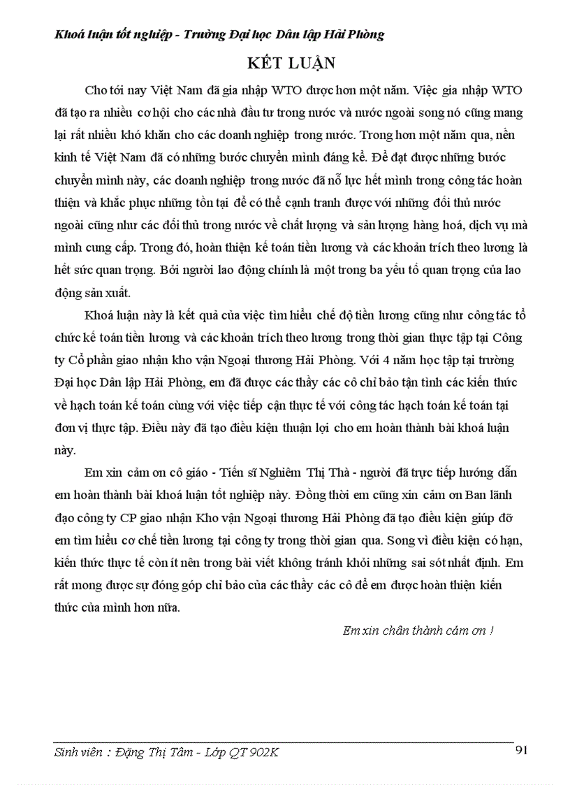 image for page Hoàn thiện công tác kế toán tiền lương và các khoản trích theo lương tại Công ty Cổ phần giao nhận kho vận Ngoại thương Hải Phòng