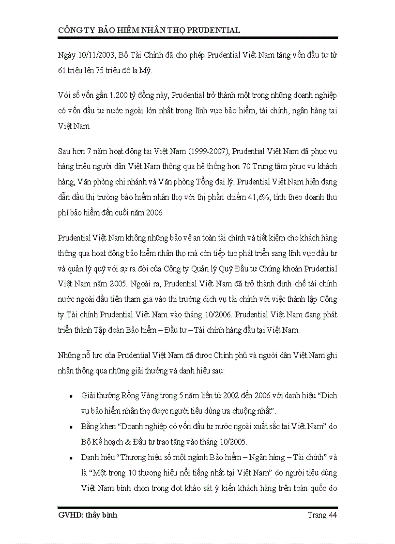 image for page Thực tập tại công ty bảo hiểm Prudential