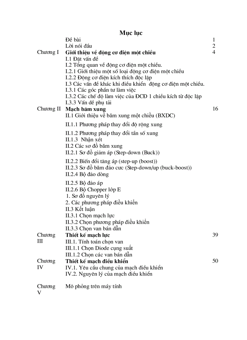 image for page Thiết kế bộ băm xung một chiều có đảo chiều theo nguyên tắc đối xứng để điều chỉnh tốc độ động cơ một chiều kích từ nam châm vĩnh cửu với số liệu cho trước