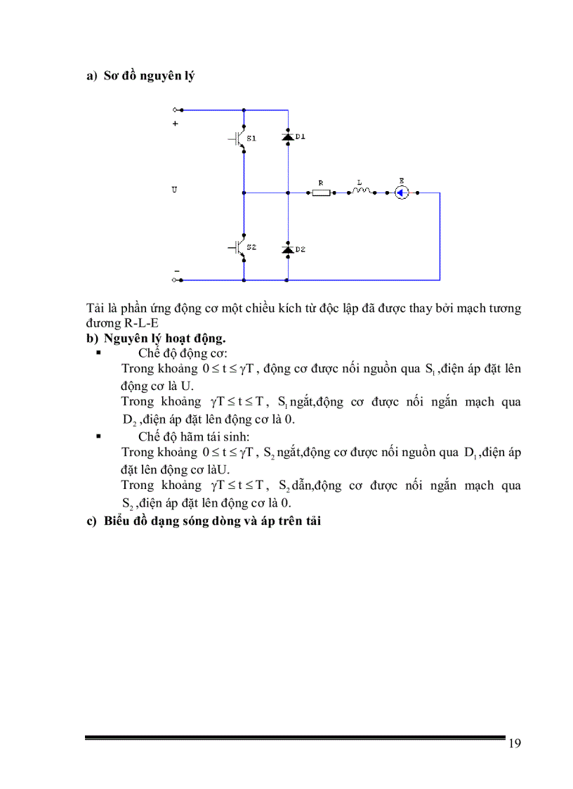image for page Thiết kế bộ băm xung một chiều có đảo chiều theo nguyên tắc đối xứng để điều chỉnh tốc độ động cơ một chiều kích từ nam châm vĩnh cửu với số liệu cho trước