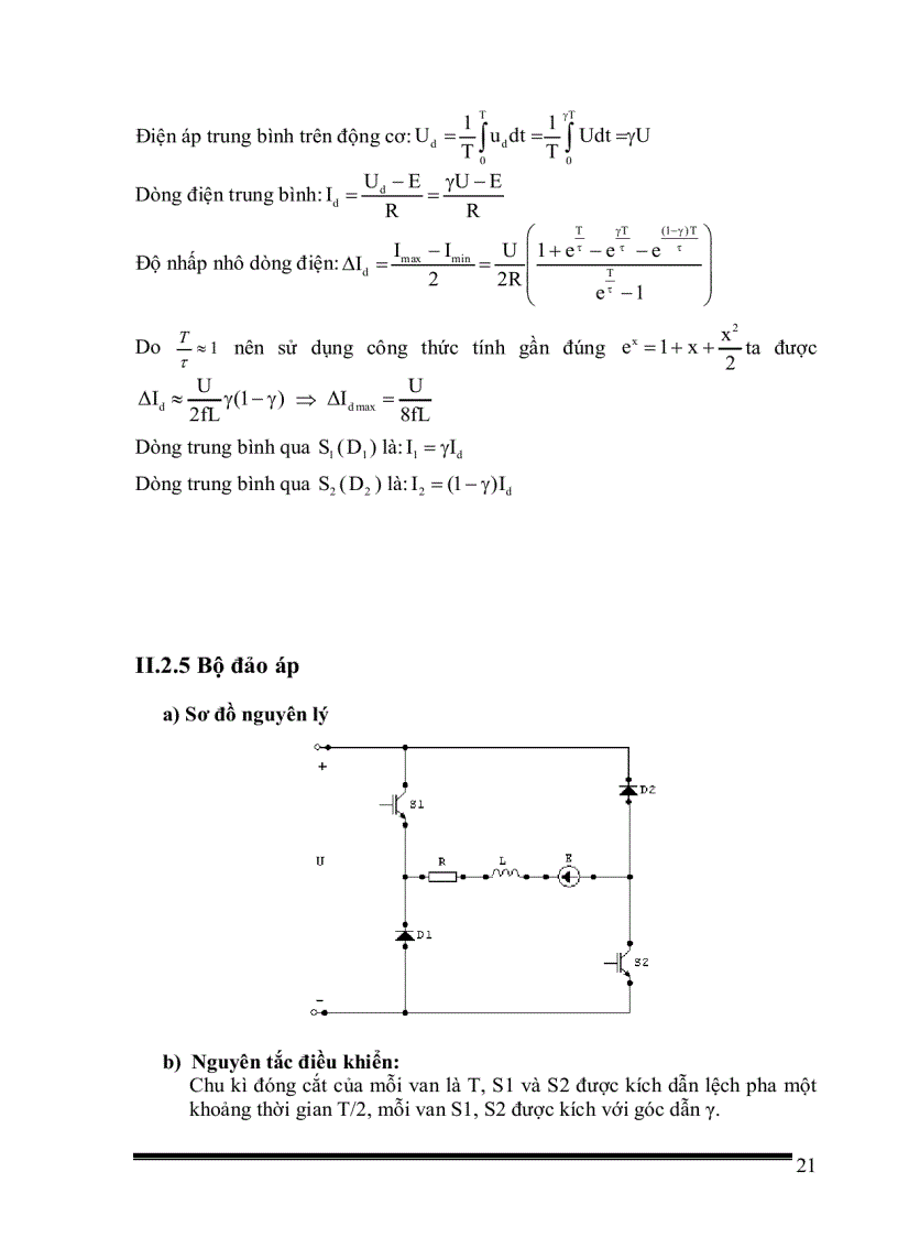 image for page Thiết kế bộ băm xung một chiều có đảo chiều theo nguyên tắc đối xứng để điều chỉnh tốc độ động cơ một chiều kích từ nam châm vĩnh cửu với số liệu cho trước
