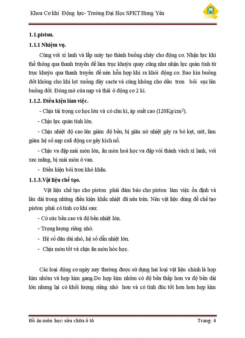 image for page Xây dựng quy trình kiểm tra sửa chữa nhóm piston