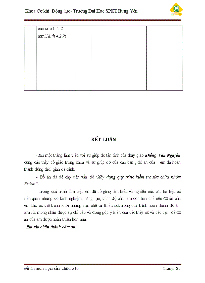 image for page Xây dựng quy trình kiểm tra sửa chữa nhóm piston