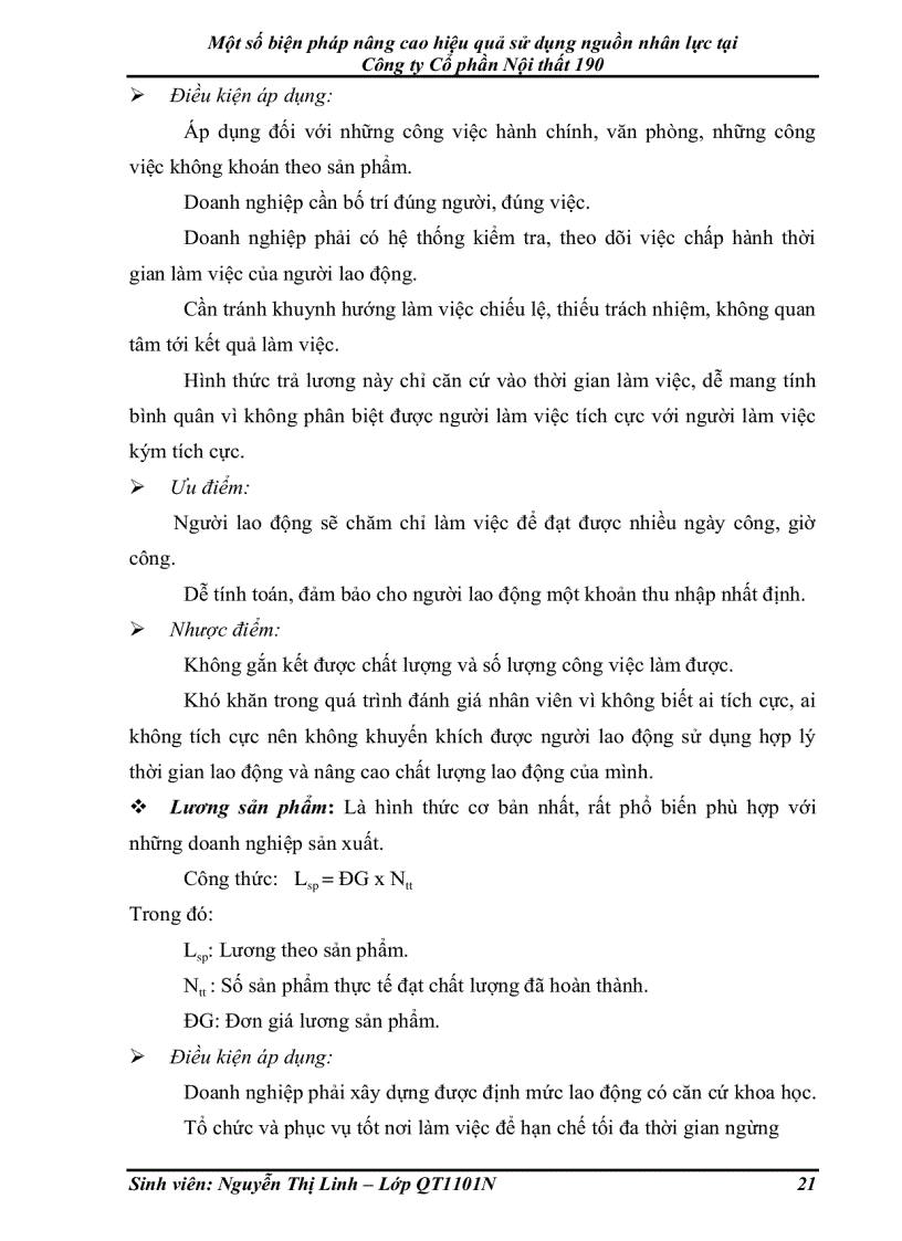image for page Một số biện pháp nâng cao hiệu quả sử dụng nguồn nhân lực tại Công ty Cổ phần Nội thất 190