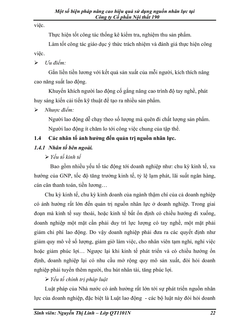image for page Một số biện pháp nâng cao hiệu quả sử dụng nguồn nhân lực tại Công ty Cổ phần Nội thất 190