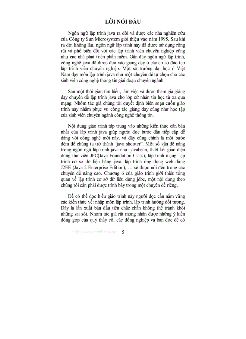 image for page Ngôn ngữ lập trình Java 205 trang