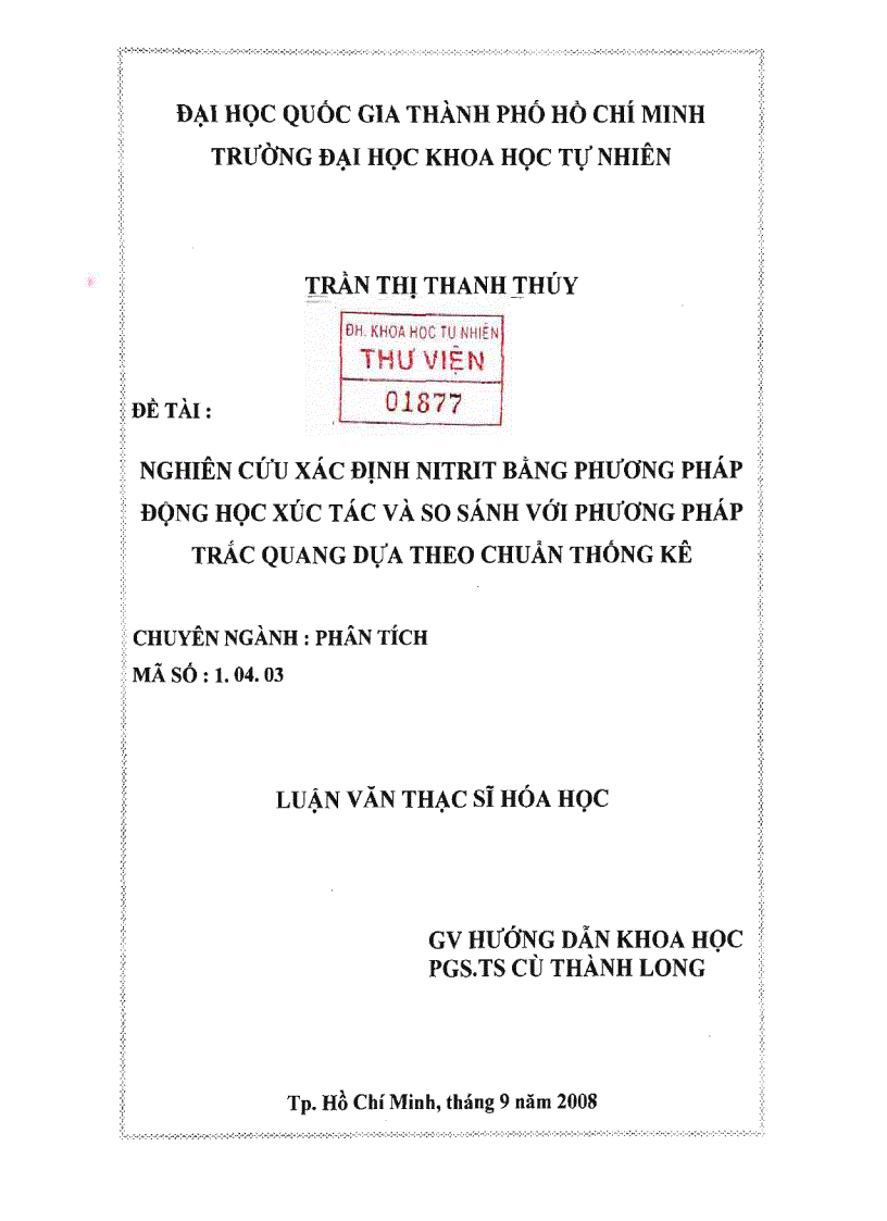 image for page Nghiên cứu xác định nitrit bằng phương pháp động cơ học xúc tác và so sánh với phương pháp trắc quang dựa theo chuẩn thống kê