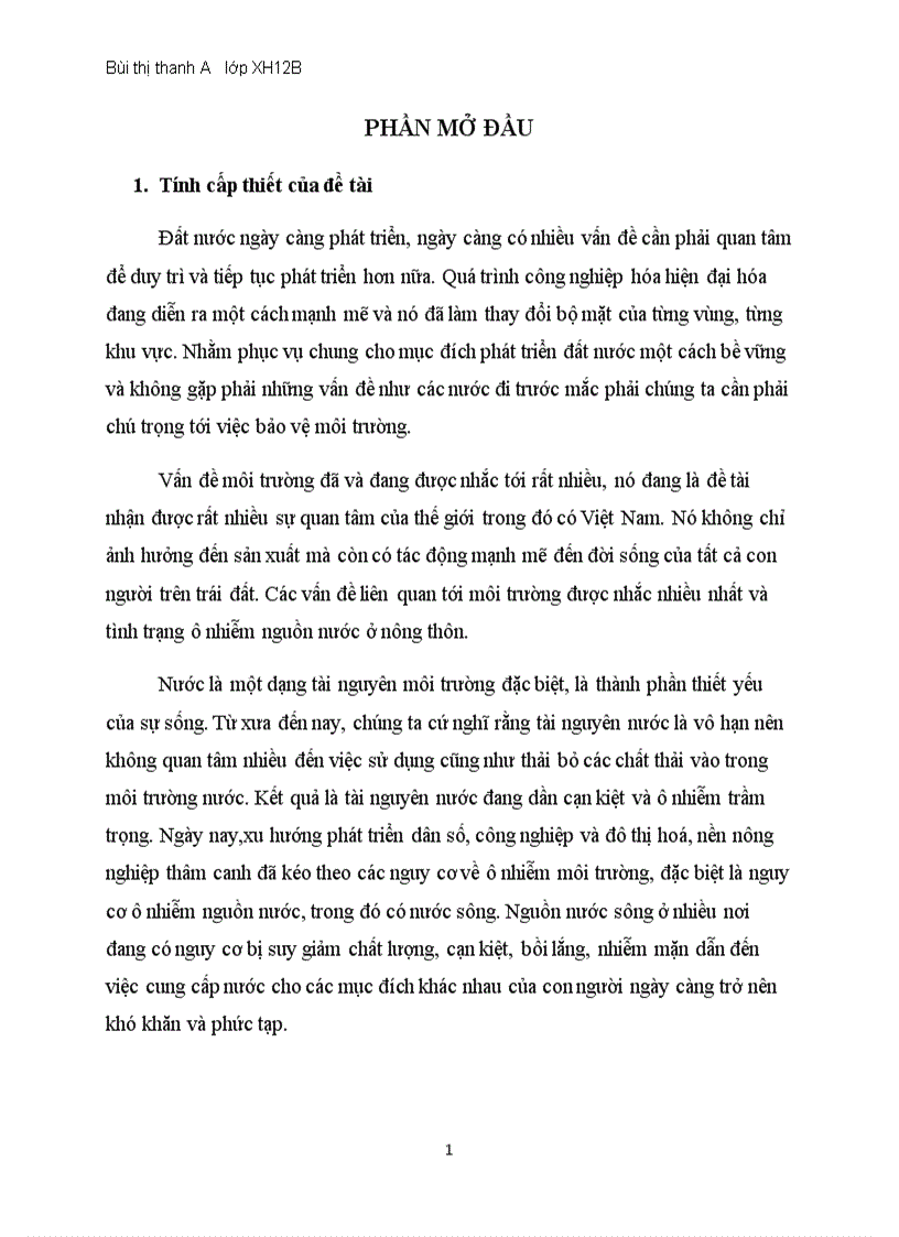 image for page Nhận thức và nhu cầu bảo vệ nguồn nước của người dân nông thôn hiện nay nghiên cứu tại Thanh Nê Kiến Xương Thái Bình