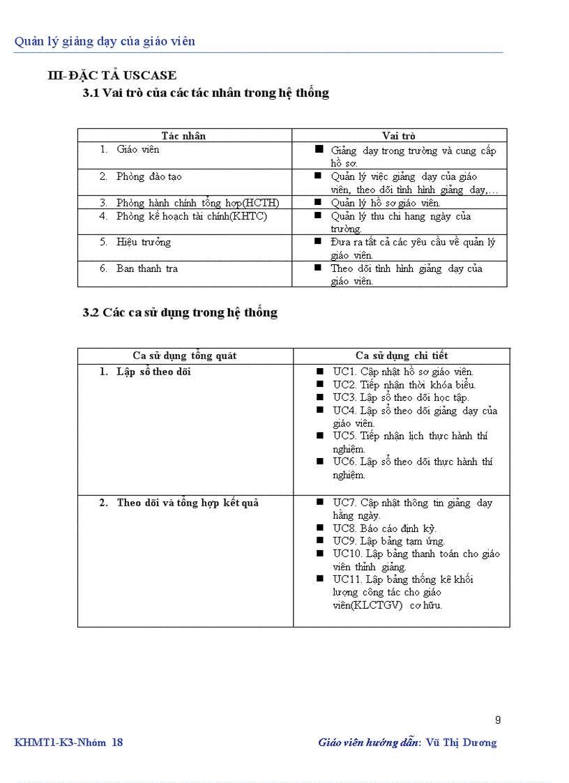 image for page Phân tích thiết kế hướng đối tượng UML Quản lý giảng dạy của giáo viên