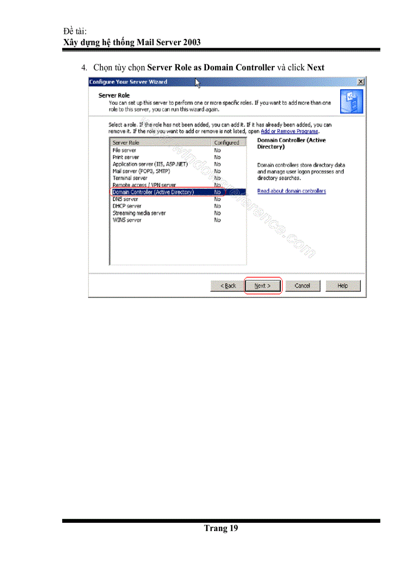 image for page Xây dựng hệ thống mail server 2003