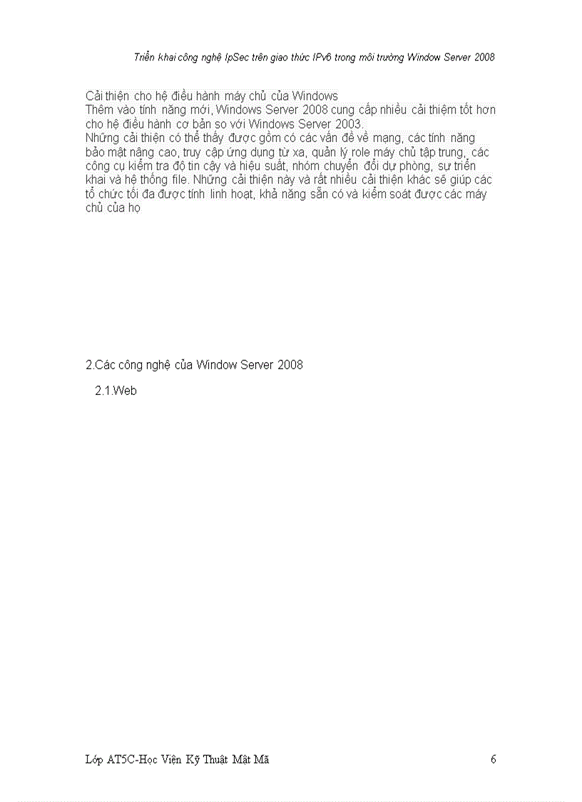 image for page Triển khai công nghệ IpSec trên giao thức IPv6 trong môi trường Window Server 2008