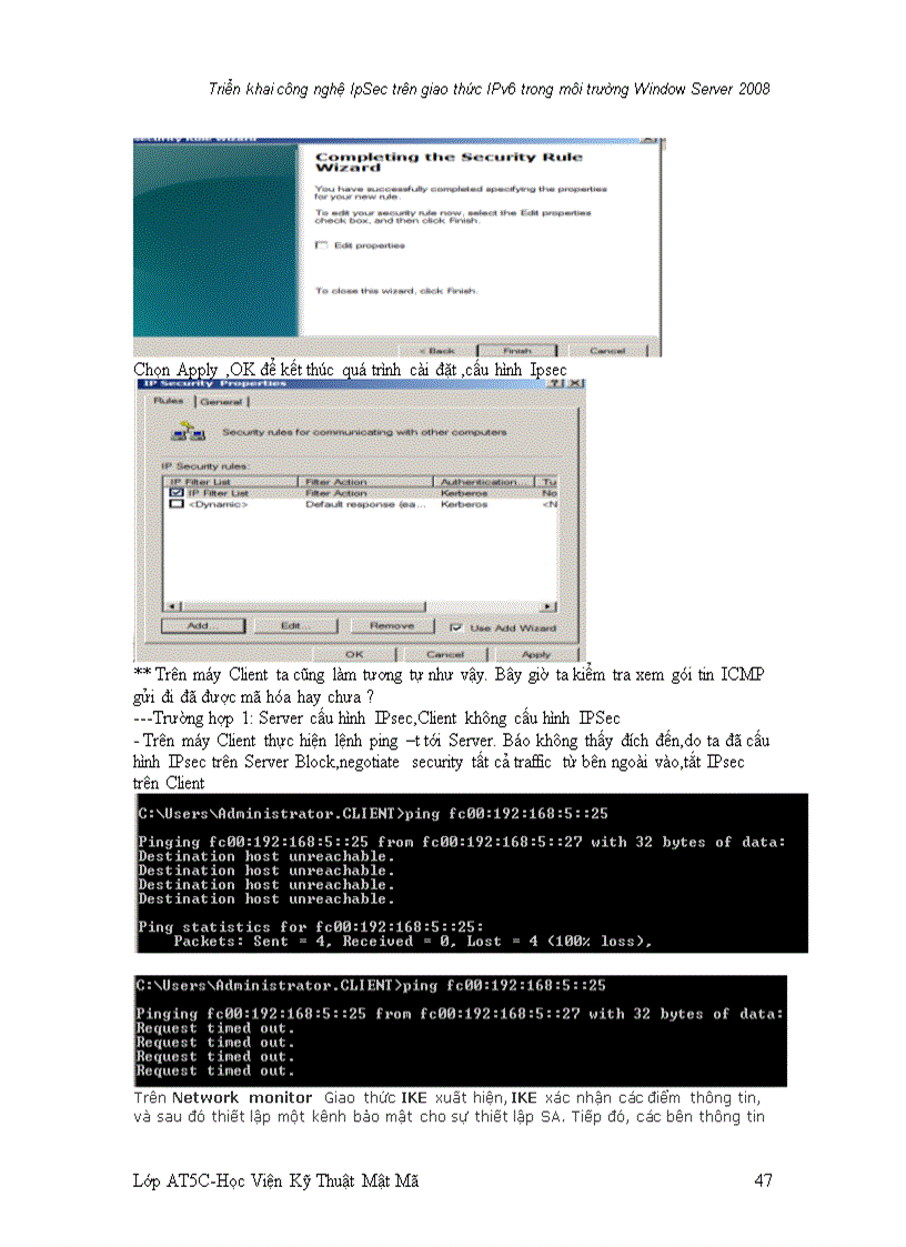 image for page Triển khai công nghệ IpSec trên giao thức IPv6 trong môi trường Window Server 2008