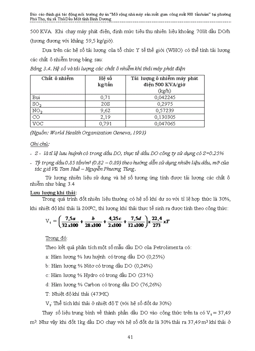 image for page Báo cáo đánh giá tác động môi trường dự án Mở rộng nhà máy sản xuất gum công suất 900 tấn năm tại phường Phú Thọ thị xã Thủ Dầu Một tỉnh Bình Dương